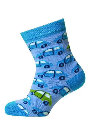 Babysokjes mini auto blauw 
Kousen 
Kousen/sokken 