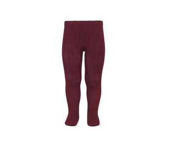 Kousenbroek met fijne rib Bordeaux rood 
Kousen 
Kousenbroeken - Panty's 