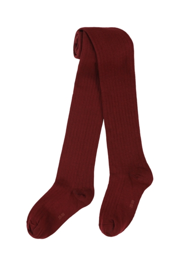 Kousenbroek rib Eva burgundy 
Kousen 
Kousenbroeken - Panty's 