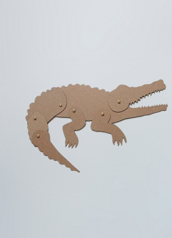 Schuifbeest Krokodil 
Karton 
Speelgoed / creatief 