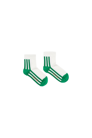 STRIPES QUARTER SOCKS off-white/green 
Kousen 
Kniekousen 