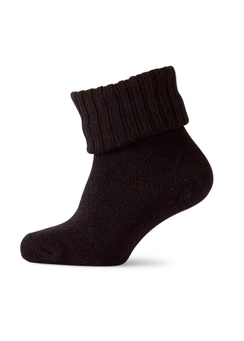 Warme wollen sokken - met sterke rib aan been - zwart 
Kousen 
Kousen/sokken 