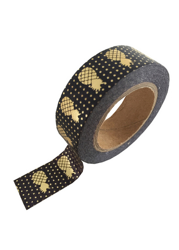 washi/masking tape Black gold foil pineappel 
Karton 
Masking tape/Washi tape 