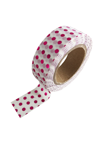 washi/masking tape foil pink dots 
Karton 
Masking tape/Washi tape 