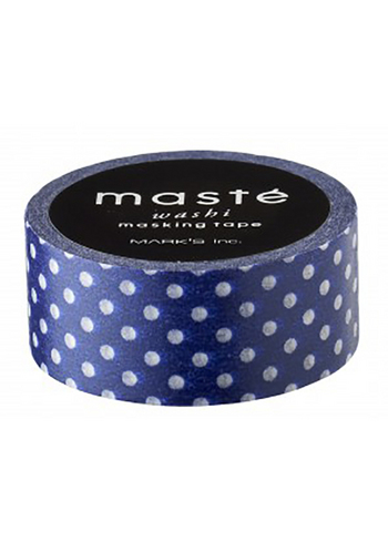 washi/masking tape Navy met stipjes 
Karton 
Masking tape/Washi tape 