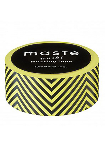 washi/masking tape Yellow/black zigzag 
Karton 
Masking tape/Washi tape 