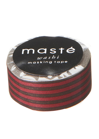 Washi tape - Nostalgid Brown Stripes 
Karton 
Masking tape/Washi tape 