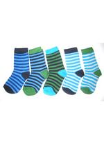 5-pack gestreepte sokken multi-color 
Kousen 