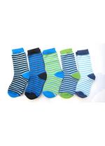 5-pack gestreepte sokken multi-color 
Kousen 