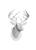 Buck Jr Deer white medium 
Karton 
Interieurdecoratie 