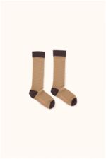 diagonal stripes high socks dark nude/plum 
Kousen 
Kniekousen 