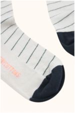 diagonal stripes high socks light grey/navy 
Kousen 
Kniekousen 