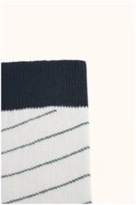 diagonal stripes high socks light grey/navy 
Kousen 
Kniekousen 