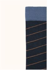 diagonal stripes high socks navy/light navy 
Kousen 
Kniekousen 