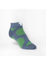 golfsok/ lage sok/ enkelsok grijs met groene bollen 
Kousen 
Kousen/sokken 
