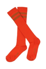 JORDAN striped knee socks - mandarin red 
Kousen 
Kniekousen 