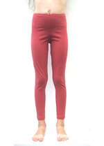 Lange legging licht steenrood 
Kousen 
Leggings 