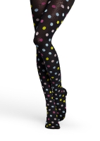 Panty/kousenbroek zwart met kleurige dots 
Kousen 