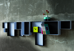 Pappap Shelf System Black & White 
Karton 
Interieurdecoratie 