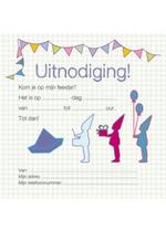 Set 8 uitnodigingskaartjes Jongen 
Karton 