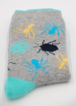 Sokken Bugs Light Grey Melange 
Kousen 
Kousen/sokken 