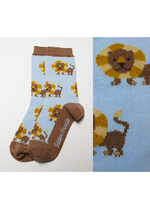 Sokken leeuw bruin/blauw 
Kousen 
Kousen/sokken 