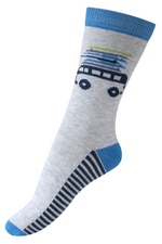 Sokken Surfer gemêleerd grijs/blauw 
Kousen 
Kousen/sokken 