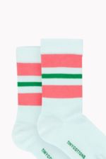 STRIPES MEDIUM SOCKS light mint/rose 
Kousen 
Kniekousen 