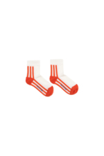 STRIPES QUARTER SOCKS off-white/red 
Kousen 