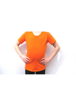 T-shirt oranje 
Kousen 