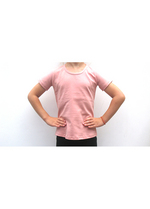 t-shirt oud roze 
Kousen 