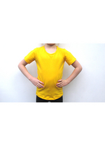 T-shirt warm geel 
Kousen 