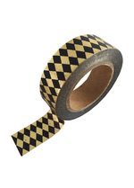 washi/masking tape Gold/black foil diamond 
Karton 