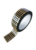 washi/masking tape gold foil grid 
Karton 