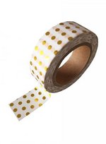 washi/masking tape white gold foil dots 
Karton 
Masking tape/Washi tape 