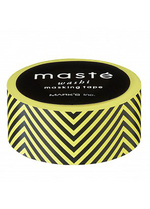 washi/masking tape Yellow/black zigzag 
Karton 